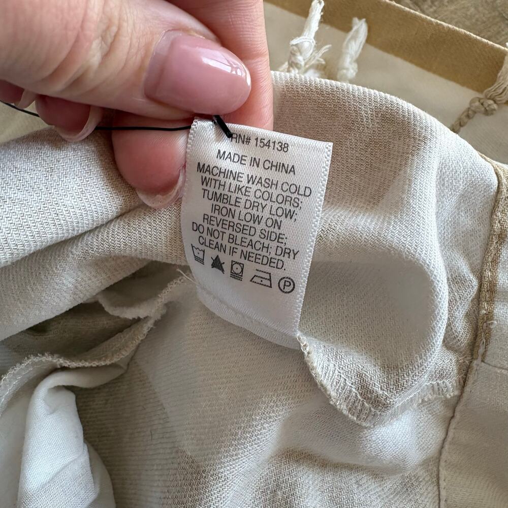 Staud York Cotton-Linen Dress Cream and Beige Size XS - Picture 8 of 8